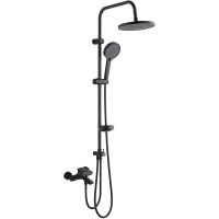 Товар: Душевая система Bond Cube B03-9588 Черная матовая - фото 1 Душевая система Bond Cube B03-9588 Черная матовая — фото 1, Душевые стойки