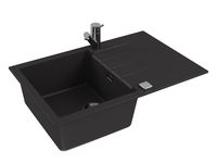 Мойка для кухни ALVEUS GRANITAL CADIT 20 CARBON - G91 790 X 500 1X в комплекте с сифоном 1132823, — фото 2, Кухонные мойки