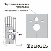 Комплект унитаза Ceramicanova Uno Rimless CN11001 с инсталляцией Berges Atom 410 040340 с сиденьем М — фото 8, Комплекты унитаз + инсталляция