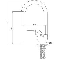 Смеситель для кухни Melodia della vita Classica MDV40715 Хром — фото 4, Смесители для кухни