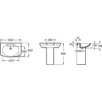Раковина Roca Dama Senso 58 327512000 Белая — фото 2, Раковины подвесные