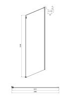 Душевой уголок Ambassador Benefit 160x110 19022205HBB-110HBB профиль Черный стекло тонированное — фото 2, Душевые уголки