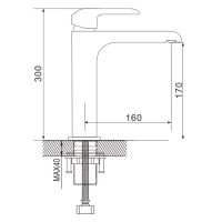 Смеситель для раковины Rose R21F Белый Хром арт-R2111F — фото 2, Смесители для раковины