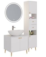 Товар: Зеркало LUNO , 60*60см, сенсорный выключатель, LED-подсветка, ф-ция антизапотевания - фото 3 Зеркало LUNO , 60*60см, сенсорный выключатель, LED-подсветка, ф-ция антизапотевания — фото 3, Зеркала в ванную комнату