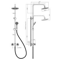 Душевая система Rossinka Q02-45 Хром — фото 2, Душевые системы