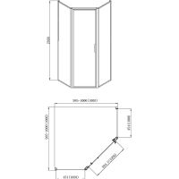 Товар: Душевой уголок Azario Richmond 100х100 L AZ-NAG3231 1000 Black профиль Черный стекло прозрачное - фото 2 Душевой уголок Azario Richmond 100х100 L AZ-NAG3231 1000 Black профиль Черный стекло прозрачное — фото 2, Душевые уголки