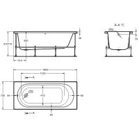 Акриловая ванна Roca Gava 160x70 ZRU9307847 без гидромассажа — фото 6, Акриловые ванны