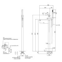 Товар: Смеситель для ванны Remer Absolute AU08BO Белый матовый - фото 4 Смеситель для ванны Remer Absolute AU08BO Белый матовый — фото 4, Смесители напольные