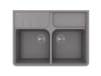 Florentina Мойка "Вилладжио", серый шелк FS — фото 1, Кухонные мойки