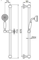 Душевой гарнитур CEZARES OLIMP-SD-02 — фото 2, Душевые гарнитуры