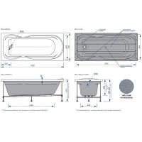 Товар: Акриловая ванна Melodia della vita Rock 170х75 MBHR00417075 без гидромассажа - фото 2 Акриловая ванна Melodia della vita Rock 170х75 MBHR00417075 без гидромассажа — фото 2, Ванны
