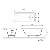 Товар: Чугунная ванна Delice Prestige 175x75 DLR230611 без отверстий под ручки и антискользящего покрытия - фото 2 Чугунная ванна Delice Prestige 175x75 DLR230611 без отверстий под ручки и антискользящего покрытия — фото 2, Ванны