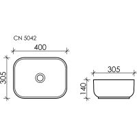 Раковина-чаша Ceramicanova Element 40 CN5042 Белая — фото 5, Раковины накладные