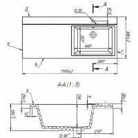 Раковина Maretti Umbria 110 R UM13SM93-844 с местом под стиральную машину Белая — фото 2, Раковины встраиваемые сверху