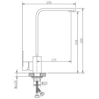 Смеситель для кухни Haiba HB70807 Нержавеющая сталь — фото 2, Смесители для кухни