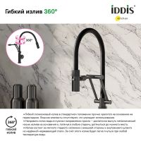 Товар: Смеситель для кухни Iddis Grange GRAGMFLi05 Графит - фото 3 Смеситель для кухни Iddis Grange GRAGMFLi05 Графит — фото 3, Смесители для кухни