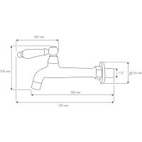 Кран для одного типа воды Bronze de Luxe 13262/1 Черный матовый — фото 2, Краны