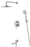 Душевая система скрытого монтажа 7в1 Нерж. сталь , арт. 7in1EK, ESKO — фото 1, Встраиваемые душевые комплекты