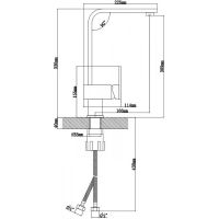 Смеситель для кухни Florentina Сильвер 313.15H.1123.104 Бежевый — фото 2, Смесители для кухни