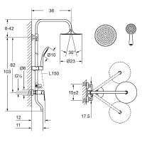 Товар: Душевая система Laguraty 17060B Черная - фото 8 Душевая система Laguraty 17060B Черная — фото 8, Душевые системы