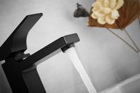 Смеситель для раковины Rose R10H R1001H-1 Черный матовый — фото 3, Смесители для раковины