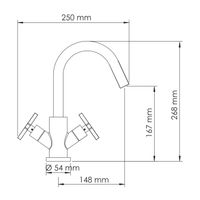 Weser Смеситель для умывальника арт-7803 — фото 11, Смесители для раковины