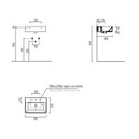 Товар: Раковина GSI Kube X 50 9447111 Белая - фото 3 Раковина GSI Kube X 50 9447111 Белая — фото 3, Раковины