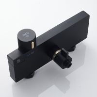 Душевая система Rose R18H R1896H-6 с термостатом Черная матовая — фото 12, Душевые системы