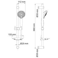 Товар: A004 Душевой комплект - фото 4 A004 Душевой комплект — фото 4, Душевые гарнитуры на штанге
