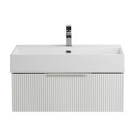 Тумба подвесная под раковину с выдвижным ящиком CEZARES PREMIUM 55416 Plisse Bianco opaco — фото 1, Тумбы под раковину