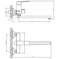 Смеситель для ванны Agger Clean универсальный Хром арт-A2421100 — фото 8, Смеситель для ванны