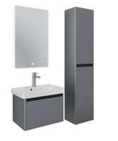 Тумба Luxury, 55 см, подвесная, 1 ящик, серый базальт — фото 12, Тумбы под раковину