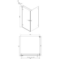 Душевой уголок Ambassador Abner 90х90 10011101L профиль Хром стекло прозрачное — фото 3, Душевые уголки