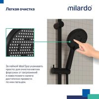 Товар: Ручной душ Milardo Ideal Spa 3F ILS3FBRM18 Черный матовый - фото 3 Ручной душ Milardo Ideal Spa 3F ILS3FBRM18 Черный матовый — фото 3, Лейки для душа