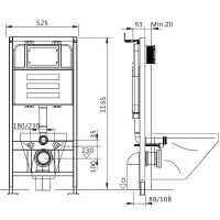 Комплект унитаза с инсталляцией Maretti Elena EA73KA01552 с сиденьем Микролифт и клавишей смыва Хром — фото 7, Комплекты унитаз + инсталляция