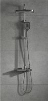 Товар: Душевая система Rose R18T R1896T-6 с термостатом Оружейная сталь - фото 5 Душевая система Rose R18T R1896T-6 с термостатом Оружейная сталь — фото 5, Душевые системы