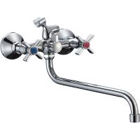 Смеситель для ванны Ростовская Мануфактура Сантехники SL118-140 универсальный Хром — фото 1, Для душа и ванны