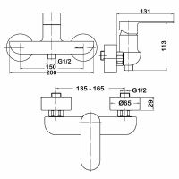 Смеситель для душа Swedbe Vulcan 1120 Хром — фото 6, Смеситель для душа