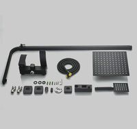 Душевая система ALMAes ECO GK-0315 Черная матовая — фото 9, Душевые стойки