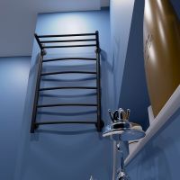 Электрический полотенцесушитель Маргроид Вид 4 800x500 04-8050-1051-9005R правый с полкой Черный мат — фото 5, Электрические полотенцесушители