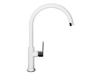 Смеситель для кухни ALVEUS ARC 80 хром белый — фото 1, Смесители для кухни