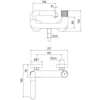 Товар: Смеситель для ванны Iddis Twist TWIBLBTi02WA Черный матовый - фото 3 Смеситель для ванны Iddis Twist TWIBLBTi02WA Черный матовый — фото 3, Для душа и ванны