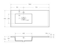 Раковина из искусственного мрамора CEZARES 50213 Bianco opaco — фото 3, Раковины встраиваемые сверху