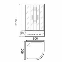 Товар: Душевая кабина Parly Frost 80x80 F811 без гидромассажа - фото 5 Душевая кабина Parly Frost 80x80 F811 без гидромассажа — фото 5, Душевые кабины