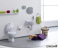 Раковина Creavit Cocuk 38 CK035-00CB00E-FF00 детская Белая с декором — фото 3, Мини-раковины