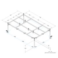 Металлический каркас для акриловой ванны CEZARES PLANE_DUO-MF — фото 2, Комплектующие