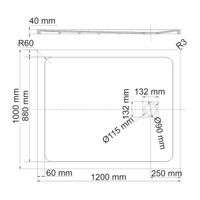 Товар: Rhin 44T10 Душевой поддон - фото 4 Rhin 44T10 Душевой поддон — фото 4, Душевые поддоны из искусственного камня