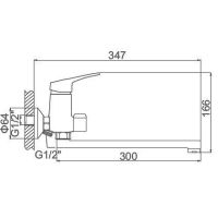 Смеситель для ванны Accoona H50 A7150 Хром — фото 4, Смеситель для ванны