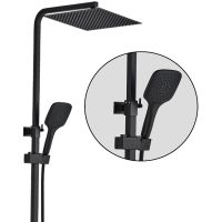 Душевая система ALMAes Tena TVZ-1825 Черная матовая — фото 10, Душевые стойки