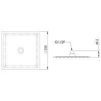 Товар: Верхний душ Remer 357UFS25NOx Черный матовый - фото 2 Верхний душ Remer 357UFS25NOx Черный матовый — фото 2, Верхние души